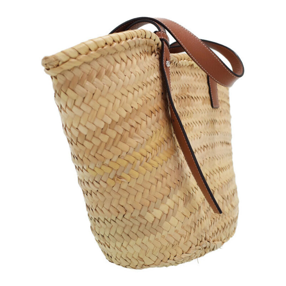 Loewe Ibiza calfskin Tan woven Bag leaf Basket anagram palm Paula leather